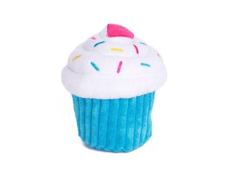 ZippyPaws Blue Cupcake Plush Dog Toy (Plush Dog Toy) Online now