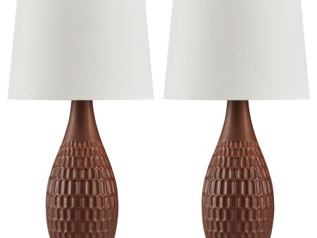 Cartford - Brown - Ceramic Table Lamp (Set of 2) Fashion