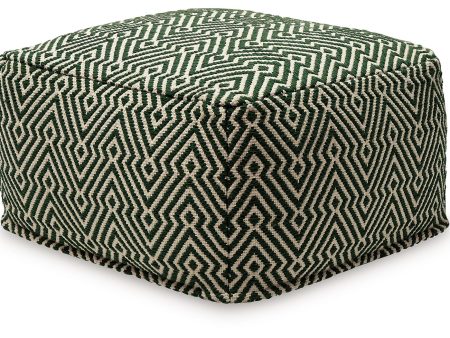 Abacy - Green   Ivory - Pouf Online Hot Sale