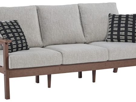 Emmeline - Brown   Beige - Sofa with Cushion Discount