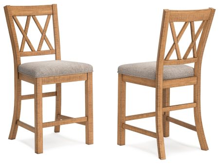 Havonplane - Brown - Upholstered Barstool (Set of 2) Hot on Sale