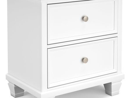 Fortman - White - Two Drawer Night Stand Cheap