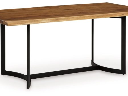 Fortmaine - Brown   Black - Rectangular Dining Room Table For Discount