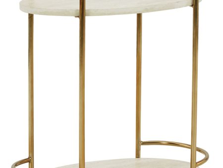 Tarica - Cream   Gold Finish - Bar Cart For Discount