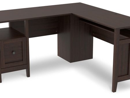 Camiburg - Warm Brown - 2-Piece Home Office Desk Hot on Sale