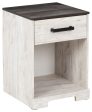 Shawburn - White   Black   Gray - One Drawer Night Stand - Open Cubby For Cheap