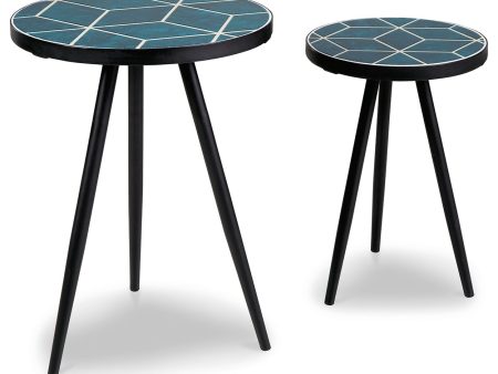 Clairbelle - Teal - Accent Table (Set of 2) Online now