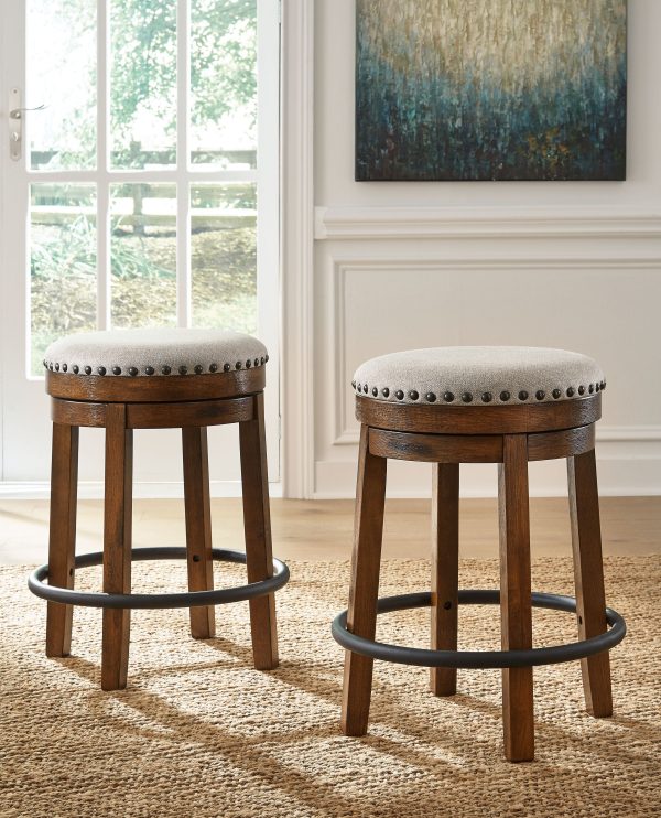 Valebeck - Upholstered Swivel Stool Online Sale