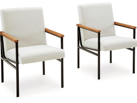 Dressonni - Brown - Dining Upholstered Arm Chair (Set of 2) Online now