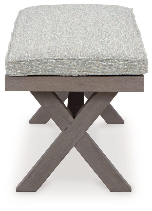 Hillside Barn - Gray   Brown - Bench With Cushion Online Sale