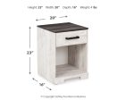 Shawburn - White   Black   Gray - One Drawer Night Stand - Open Cubby For Cheap