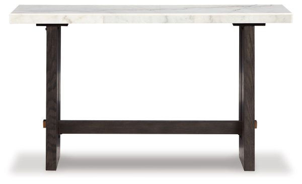 Burkhaus - White   Dark Brown - Sofa Table Sale