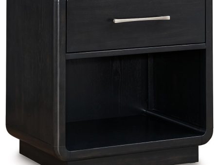 Rowanbeck - Black - One Drawer Night Stand on Sale