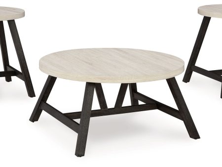 Fladona - Black   White - Occasional Table Set (Set of 3) Online Sale