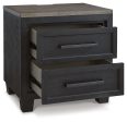 Foyland - Black   Brown - Two Drawer Night Stand Online Sale