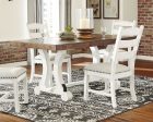 Valebeck - White   Brown - Rectangular Dining Room Table Cheap