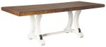 Valebeck - White   Brown - Rectangular Dining Room Table Cheap