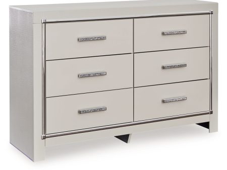 Zyniden - Silver - Six Drawer Dresser Fashion