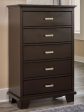 Covetown - Dark Brown - Five Drawer Chest Hot on Sale