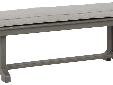 Visola - Gray - Bench with Cushion Online now