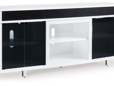 Gardoni - White   Black - XL TV Stand With Fireplace Option Cheap