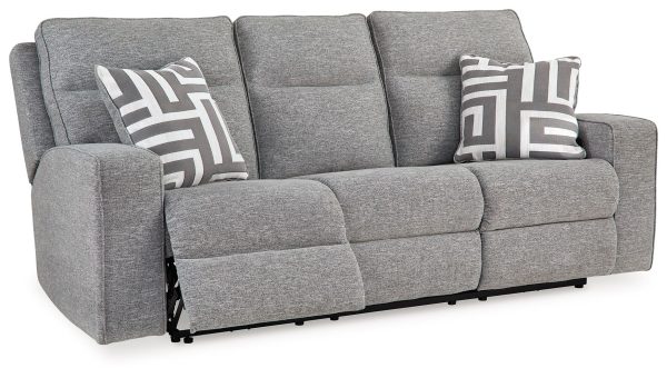 Biscoe - Pewter - Power Reclining Sofa With Adj Headrest Online