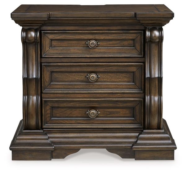 Maylee - Dark Brown - Three Drawer Night Stand Online