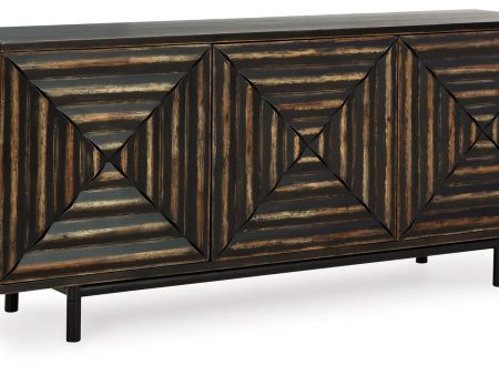 Fair Ridge - Distressed Black - Accent Cabinet For Sale