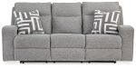 Biscoe - Pewter - Power Reclining Sofa With Adj Headrest Online