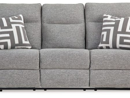 Biscoe - Pewter - Power Reclining Sofa With Adj Headrest Online