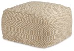 Adamont - Tan   Ivory - Pouf Discount