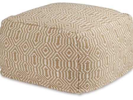 Adamont - Tan   Ivory - Pouf Discount