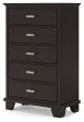 Covetown - Dark Brown - Five Drawer Chest Hot on Sale