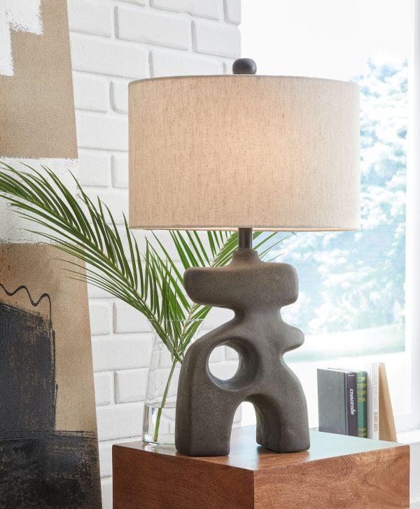 Danacy - Distressed Black - Paper Table Lamp Online Sale