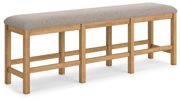 Havonplane - Brown - XL Counter Height Upholstered Dining Bench Hot on Sale