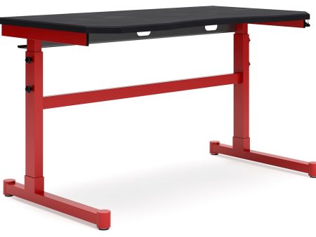 Lynxtyn - Red   Black - Adjustable Height Desk Sale