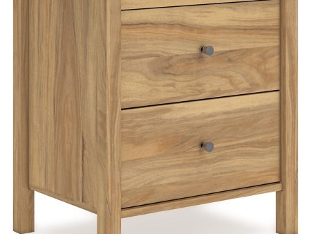 Bermacy - Light Brown - Two Drawer Night Stand on Sale