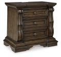 Maylee - Dark Brown - Three Drawer Night Stand Online