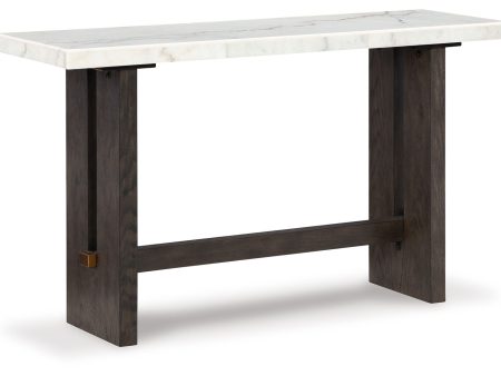 Burkhaus - White   Dark Brown - Sofa Table Sale