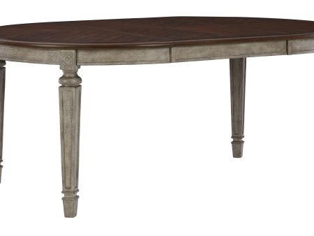 Lodenbay - Antique Gray - Oval Dining Room Extension Table For Cheap