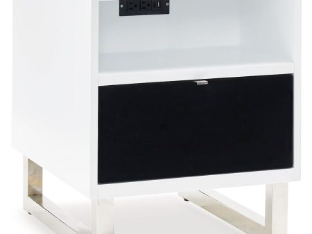 Gardoni - White   Black - Chair Side End Table Sale