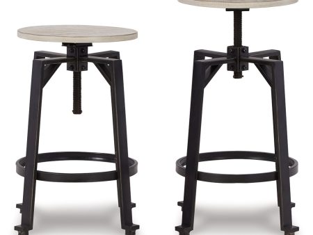 Karisslyn - Whitewash   Black - Swivel Stool (Set of 2) Sale