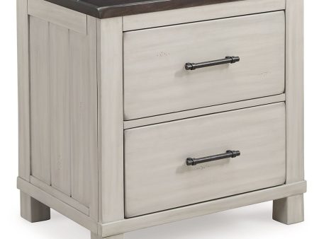 Darborn - Gray   Brown - Two Drawer Night Stand Cheap