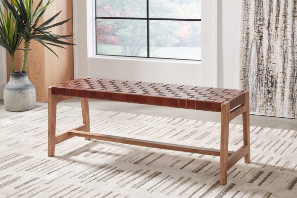 Lemmund - Natural   Brown - Accent Bench Online now