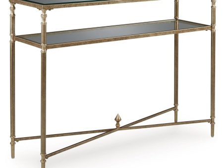 Cloverty - Aged Gold Finish - Sofa Table Online Hot Sale