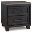 Foyland - Black   Brown - Two Drawer Night Stand Online Sale