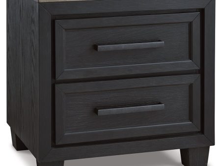 Foyland - Black   Brown - Two Drawer Night Stand Online Sale