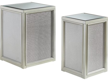 Traleena - Silver Finish - Nesting End Tables (Set of 2) Online Sale