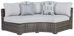 Harbor Court - Gray - Curved Loveseat with Cushion Supply