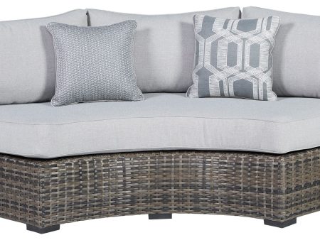 Harbor Court - Gray - Curved Loveseat with Cushion Supply